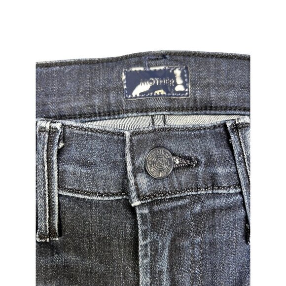 Mother The Insider Ankle Fray 25 Dark Wash Designer Casual Office - Picture 4 of 5